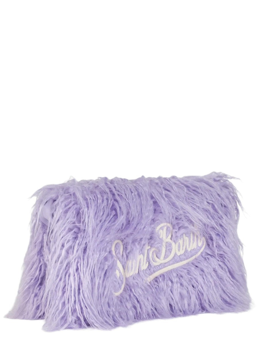 Pochette Mildred in pelo con ricamo Saint Barth-Mc2 Saint Barth-Pochette-Vittorio Citro Boutique