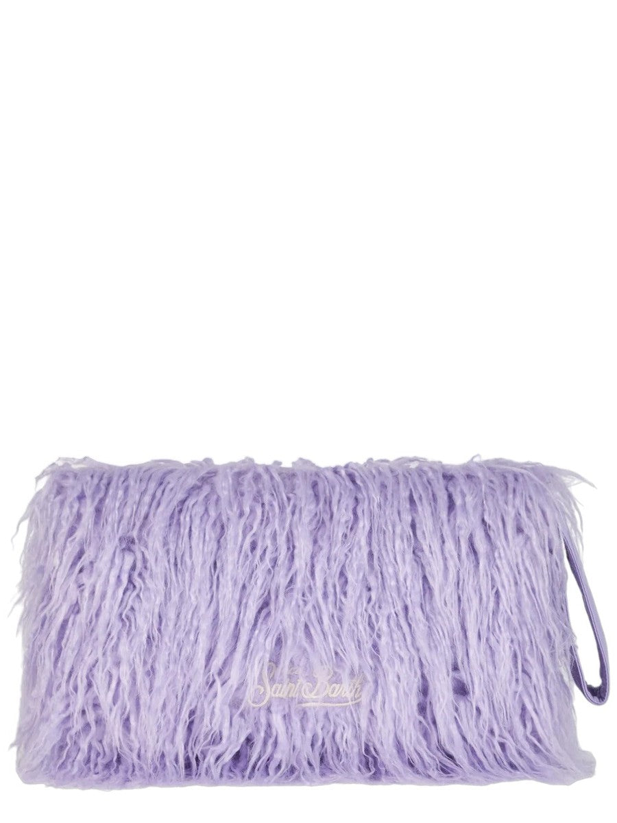 Pochette Mildred in pelo con ricamo Saint Barth-Mc2 Saint Barth-Pochette-Vittorio Citro Boutique