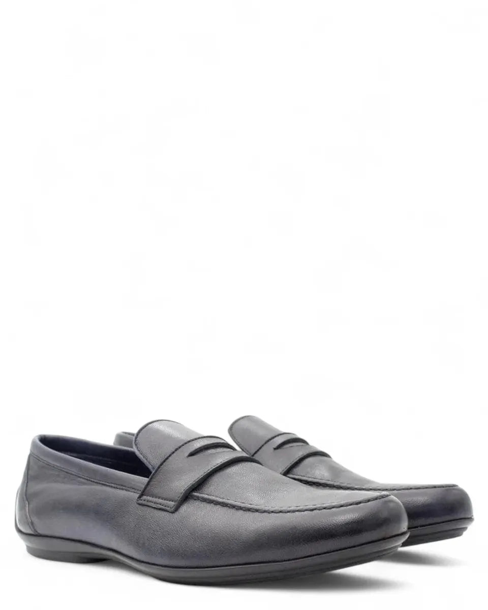 Mocassino in montone blu-Mocassini-Nicol Sadler-Vittorio Citro Boutique