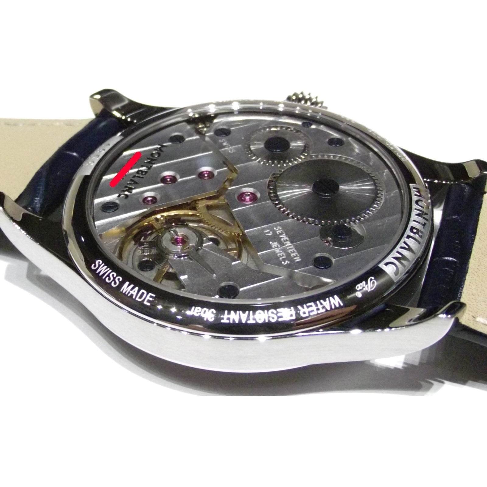 Montblanc orologio 1858 Manual Small Second 44mm blu