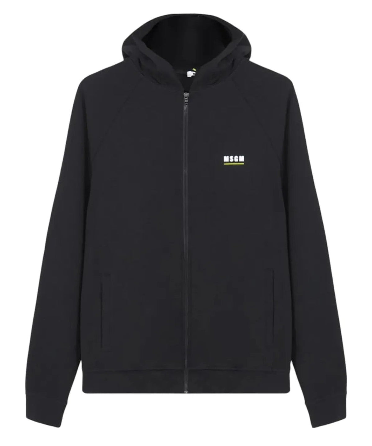 Felpa nera con cappuccio MSGM micro logo frontale-Msgm-Felpe-Vittorio Citro Boutique