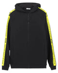 Felpa con cappuccio MSGM nera con bande laterali gialle fluo-Msgm-Felpe-Vittorio Citro Boutique