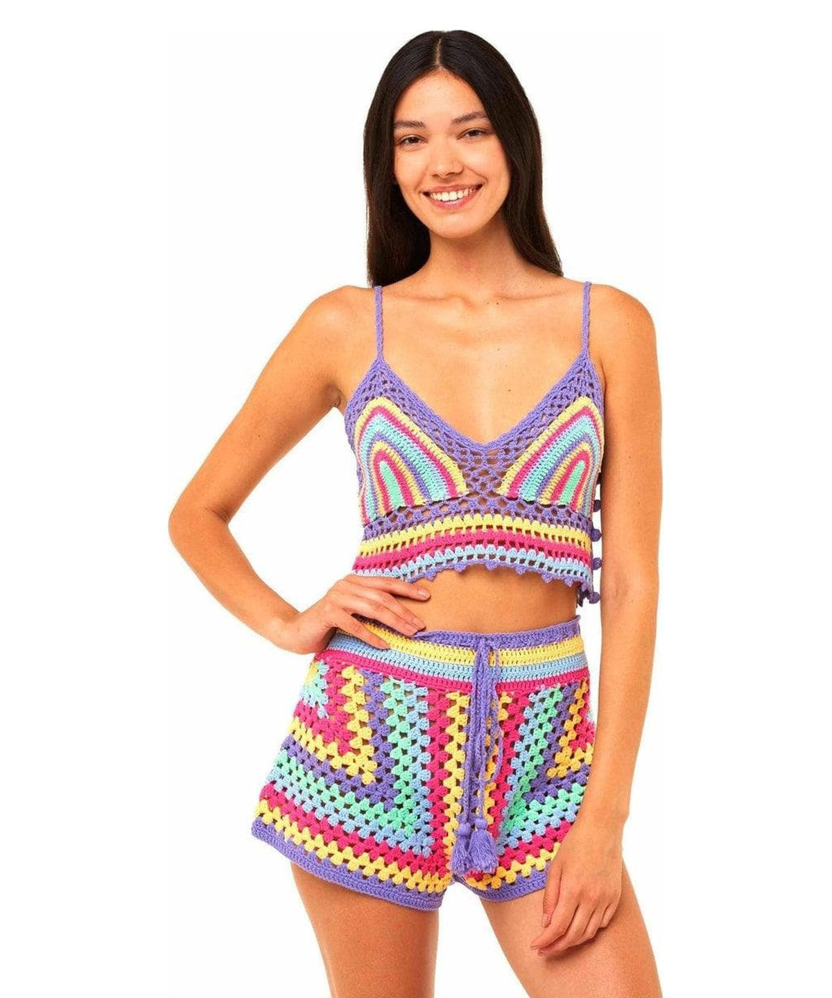 Pantaloncini multicolore crochet 1