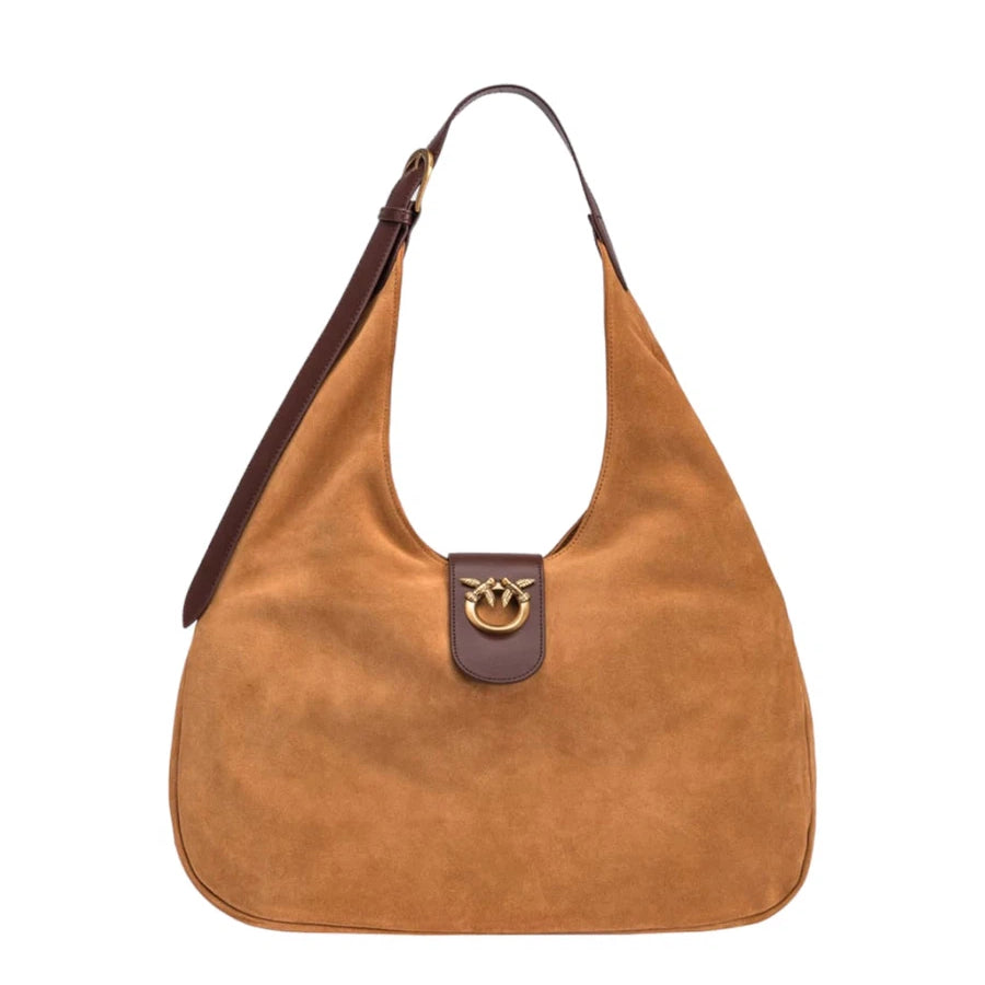 Mini Hobo Bag in Suede e Pelle-Pinko-Borse a spalla-Vittorio Citro Boutique