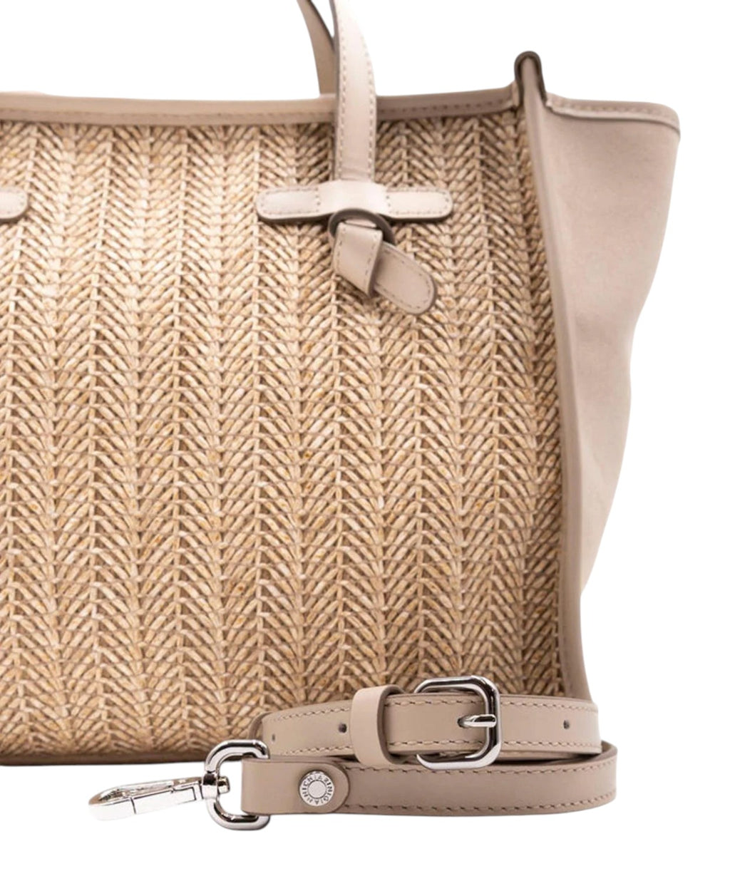 Borsa estate Gianni Chiarini Miss Marcella 32 in paglia e Suede