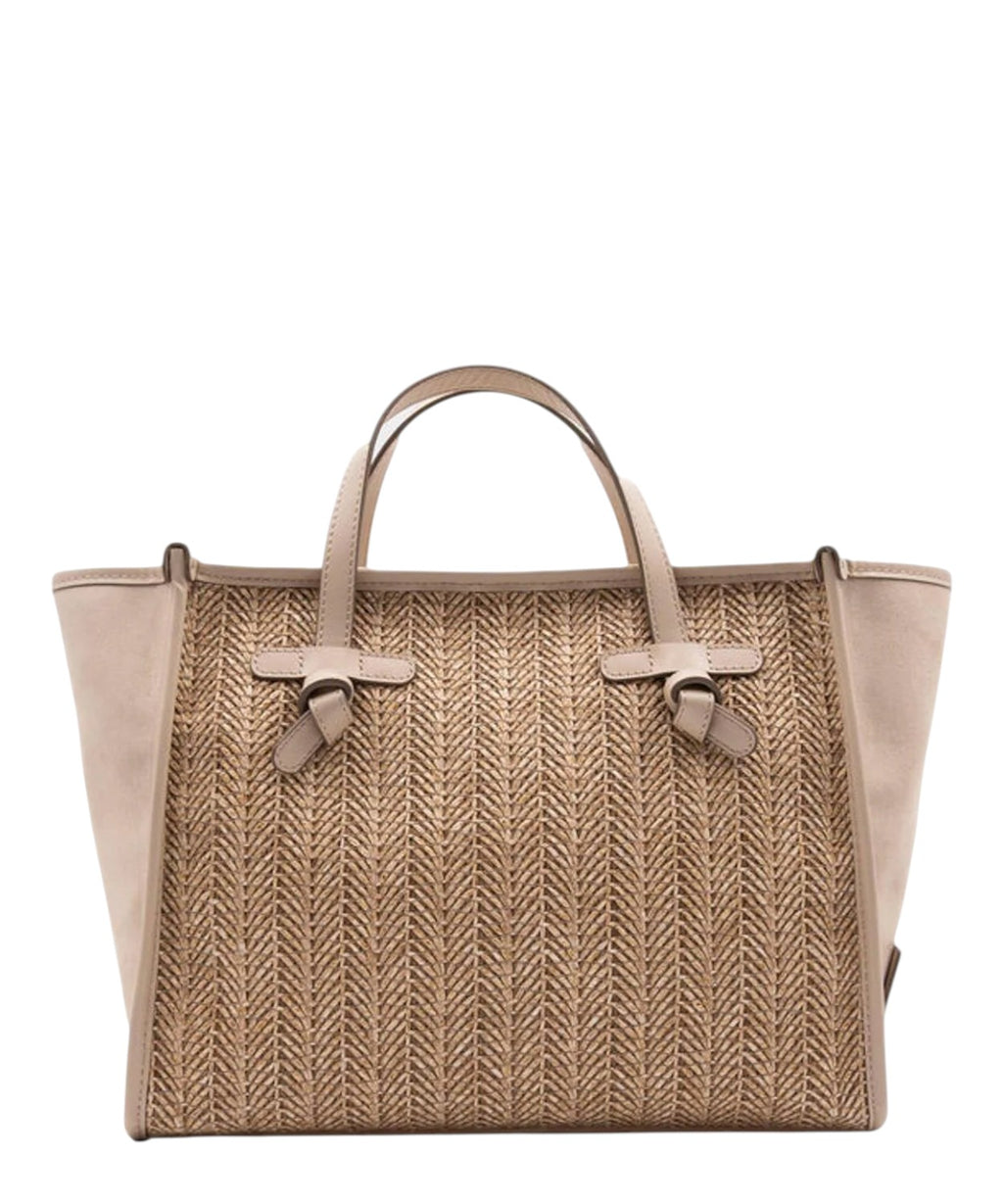 Borsa estate Gianni Chiarini Miss Marcella 32 in paglia e Suede