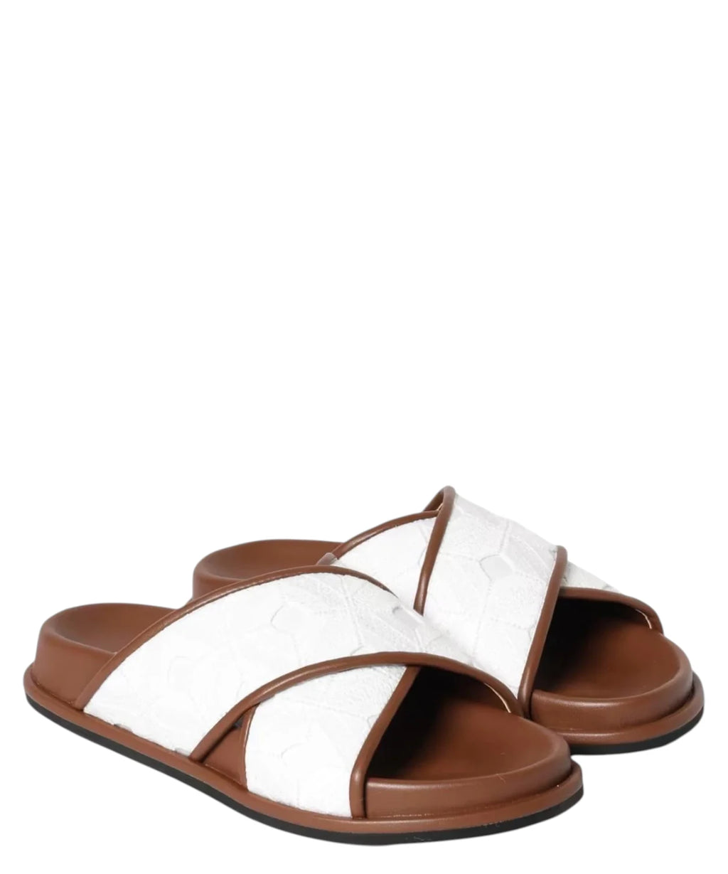 Sandali Donna Max Mara Peonie con Ricamo e Fasce Incrociate