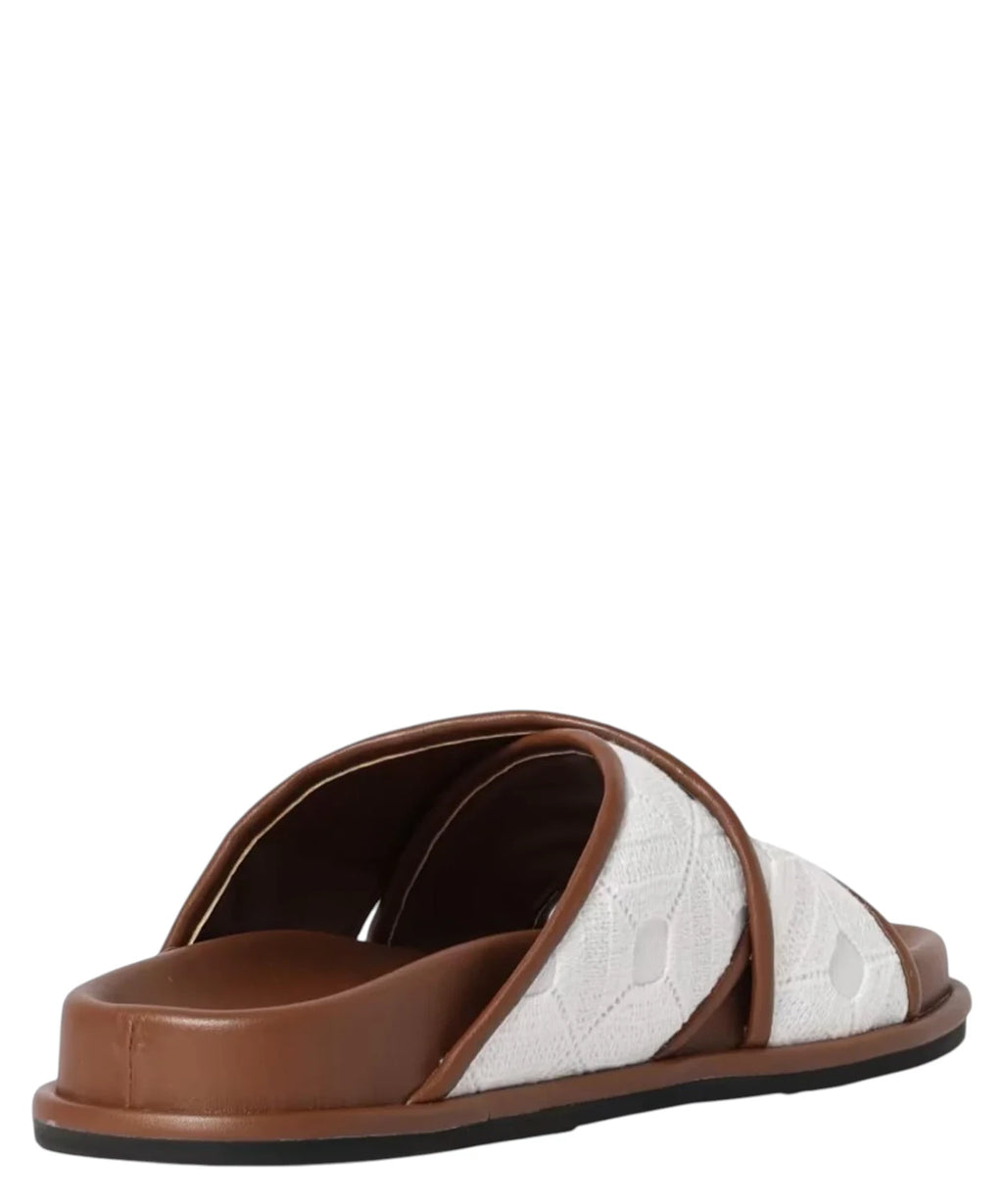 Sandali Donna Max Mara Peonie con Ricamo e Fasce Incrociate