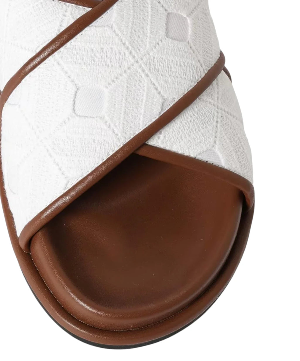 Sandali Donna Max Mara Peonie con Ricamo e Fasce Incrociate