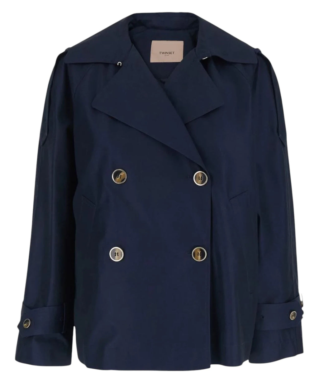 Trench Corto Twinset Donna in Cotone Elegante