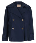 Kort trenchcoat til kvinder fra Twinset i elegant bomuld