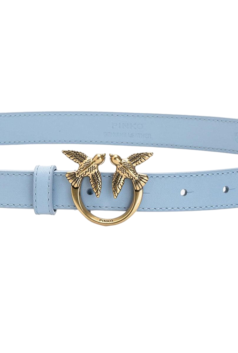 Cintura sottile love birds in pelle-Cinture-Pinko-Vittorio Citro Boutique