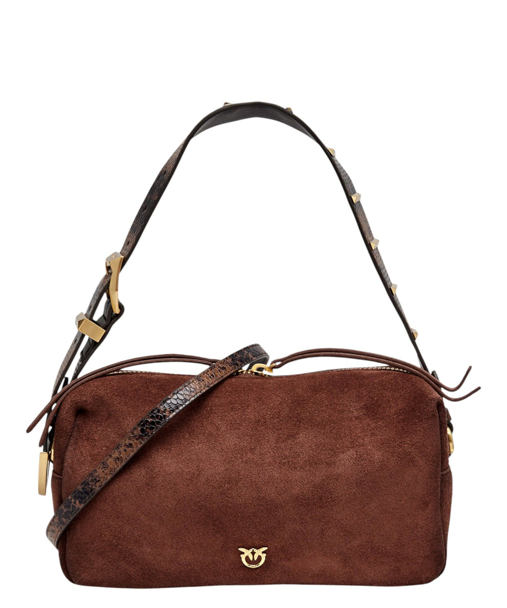 Bauletto Pinko en ante con bandolera pitonada