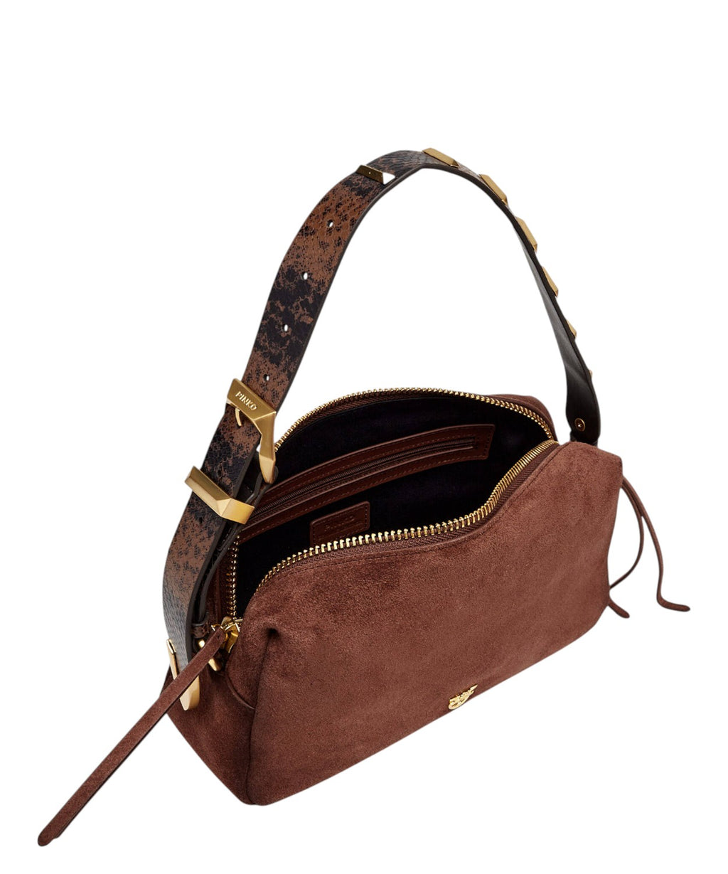Bauletto Pinko en ante con bandolera pitonada