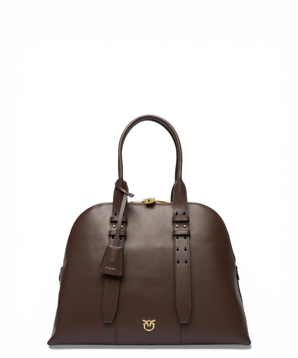 Borsa Bowling Medium Pinko con Zip