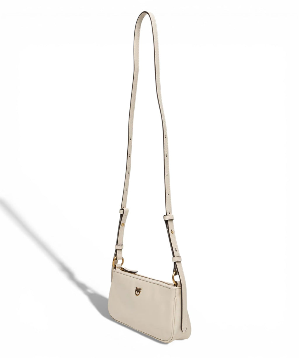 Borsa Pelle Pinko Half Moon con Logo Love Birds