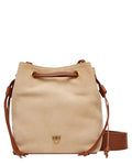 Borsa Mini a Secchiello in Suede con Tracolla Regolabile e Logo Love Birds-Borse a spalla-Pinko-Vittorio Citro Boutique