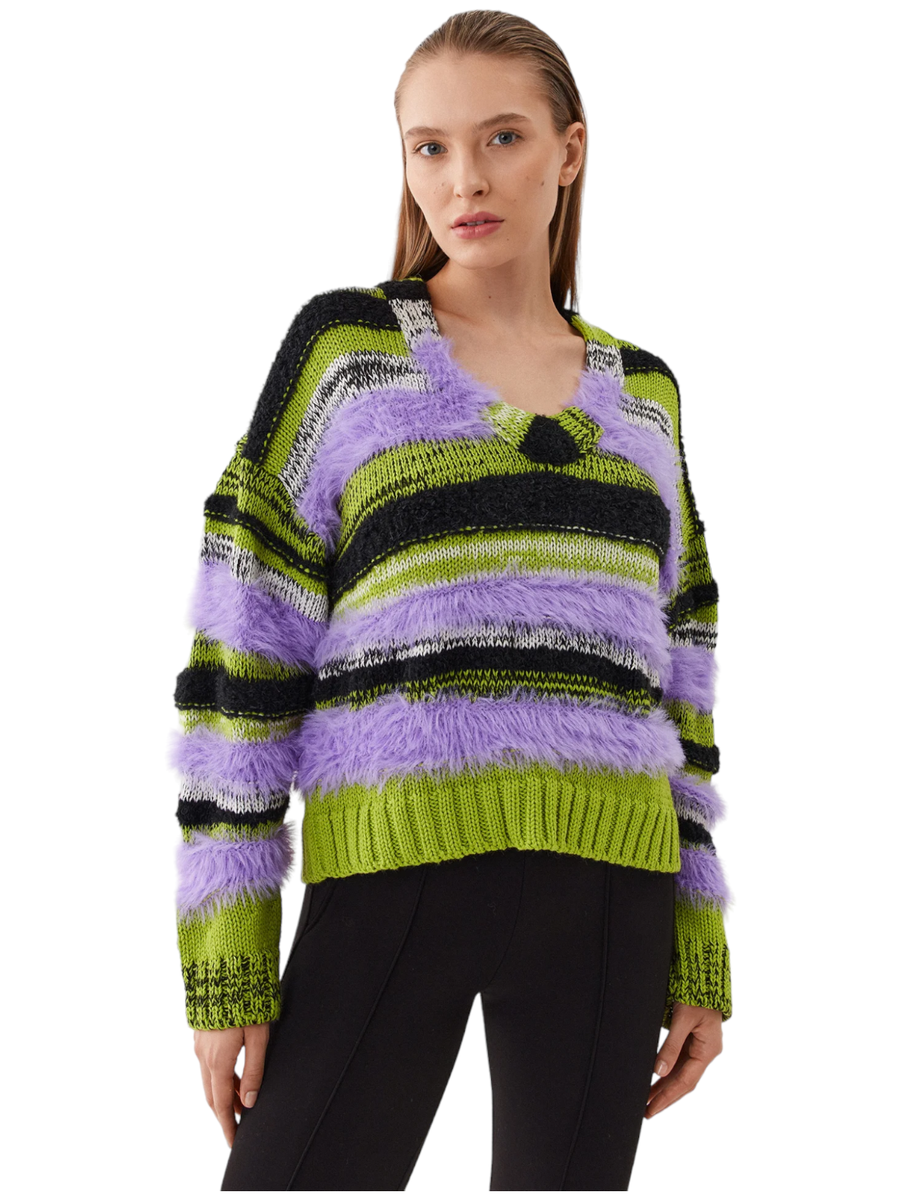 Maglia Alalunga Jacquard-Pinko-Maglieria-Vittorio Citro Boutique