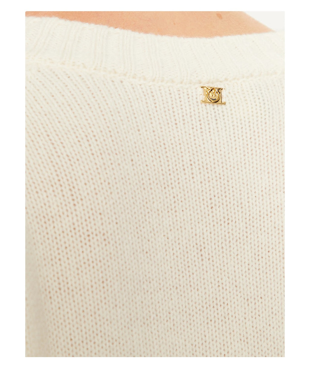 Maglione scollo a V salmone-Pinko-Maglieria-Vittorio Citro Boutique