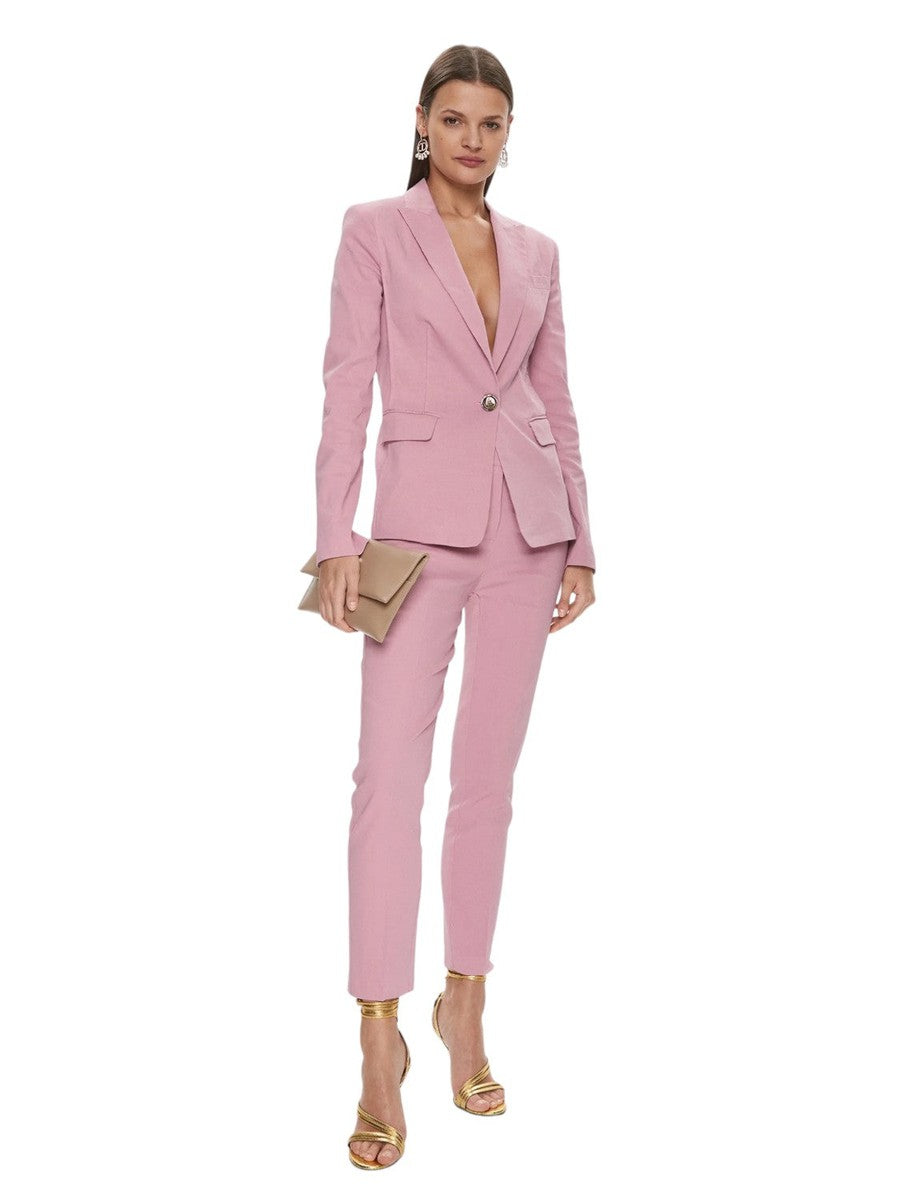 Pantalone Bello Cigarette-Fit in Lino Stretch-Pinko-Pantaloni-Vittorio Citro Boutique