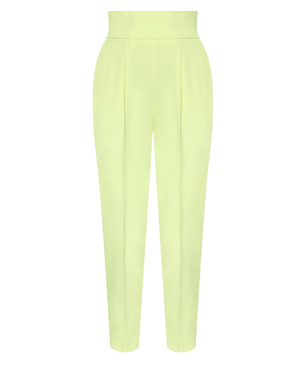 Pantaloni a vita alta in crêpe stretch 1