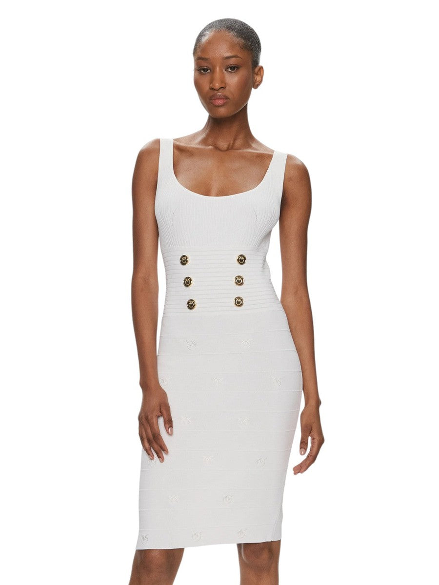 Mini Abito Jacquard Love Birds Cactus-Pinko-Abiti-Vittorio Citro Boutique