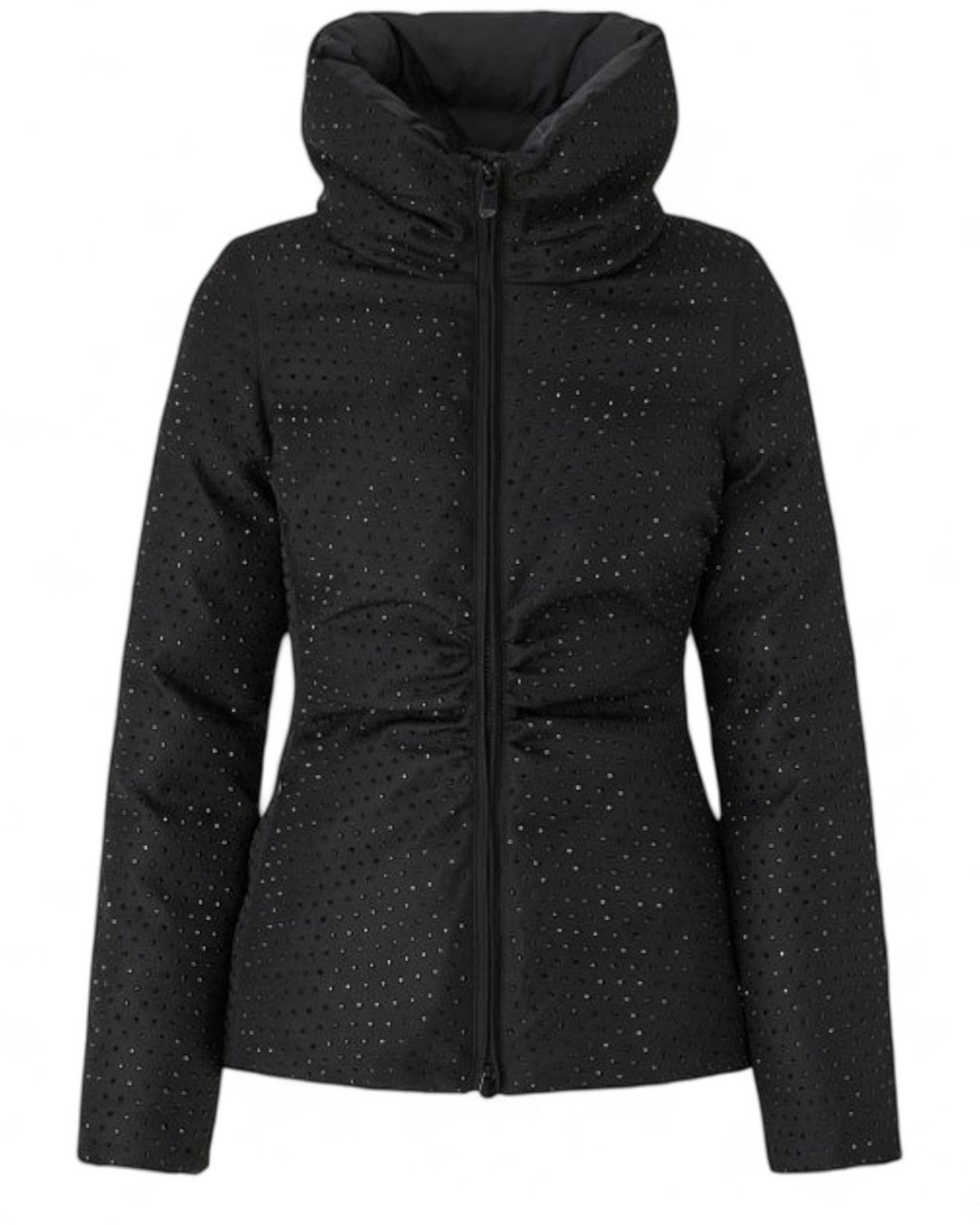 Piumino corto Nita con collo alto e mini strass-Pinko-Piumini-Vittorio Citro Boutique