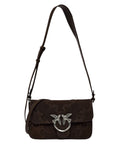 PINKO Schultertasche aus Wildleder mit Intarsie