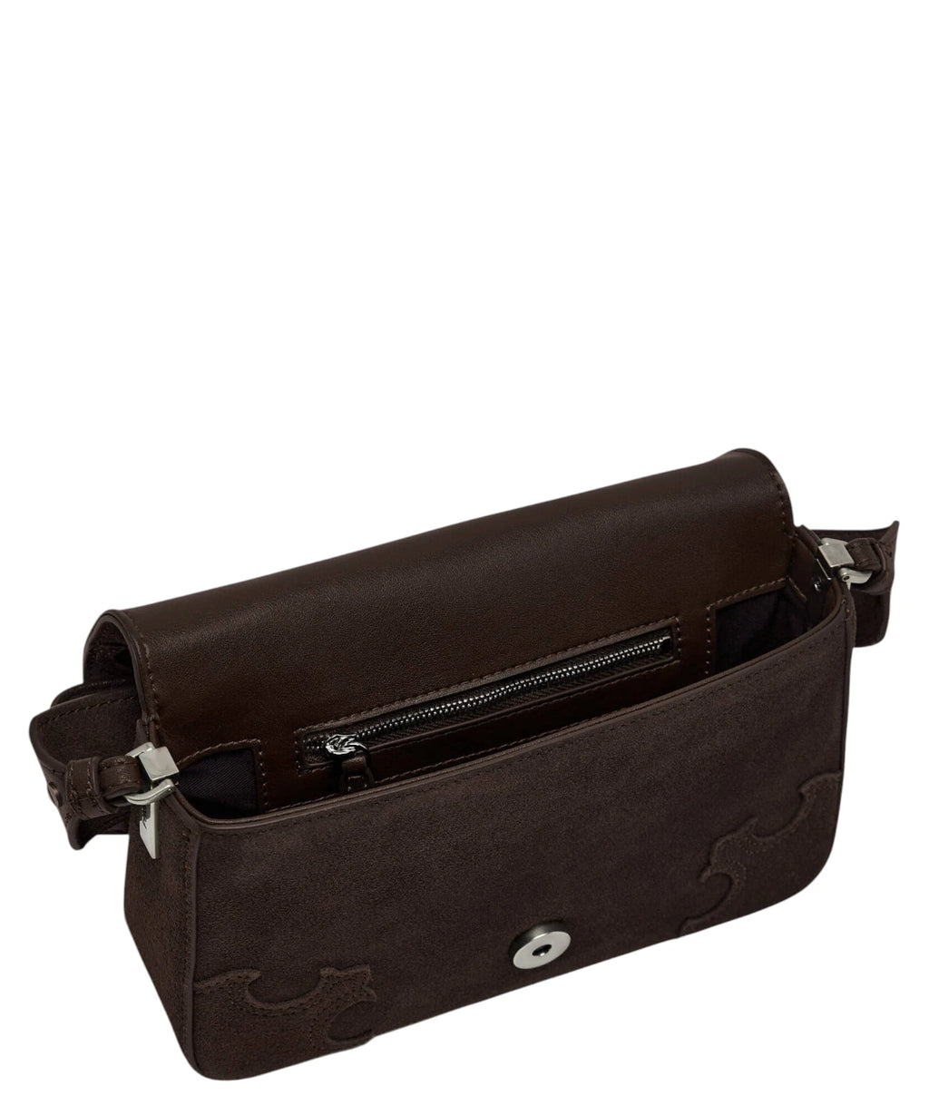 PINKO Schultertasche aus Wildleder mit Intarsie