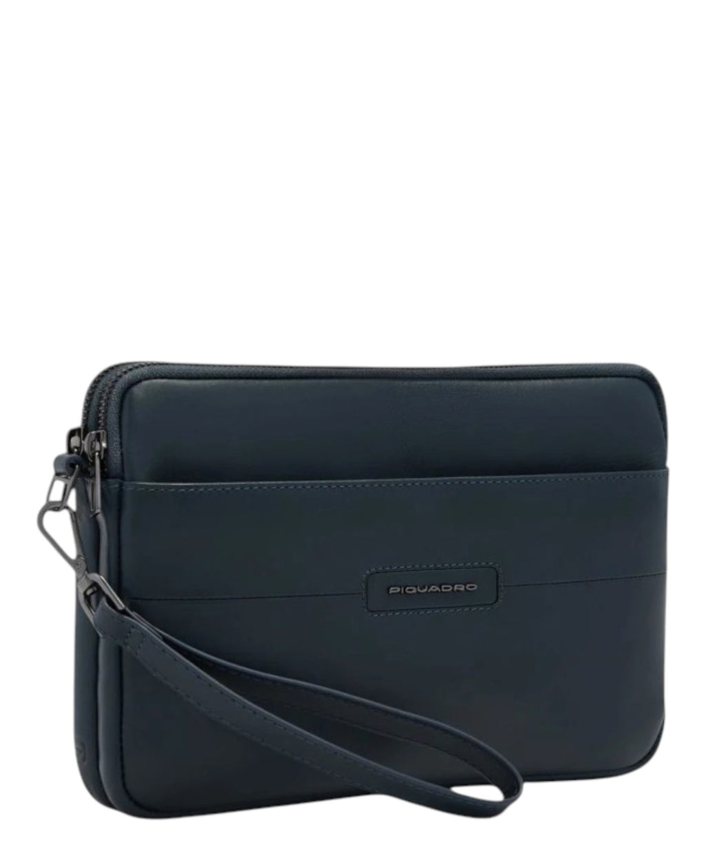 Piquadro Clutches til Mænd i læder med 2 rum og RFID