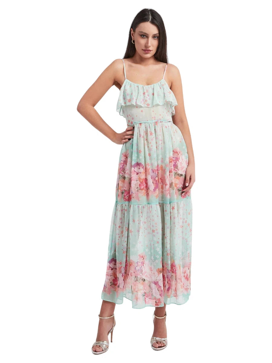 Abito Lungo con Stampa Floreale e Stellare-Twinset-Abiti-Vittorio Citro Boutique