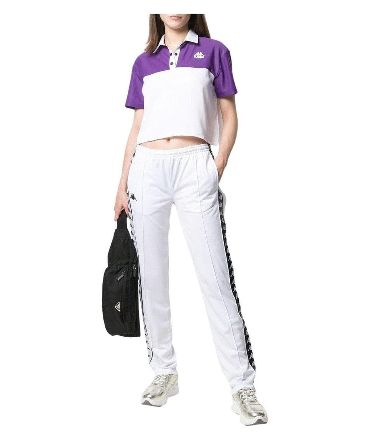 Polo donna in tessuto con  banda baty 5