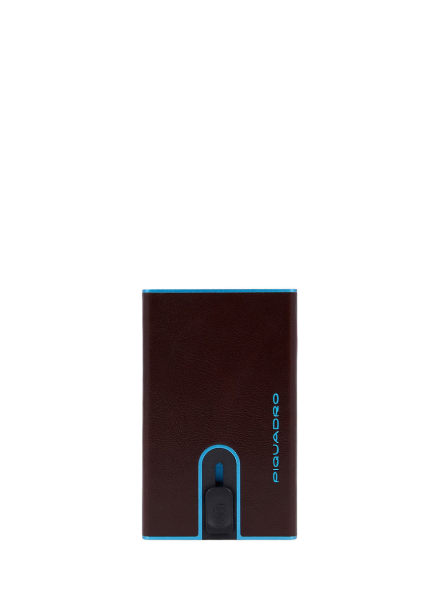 Credit card case with sliding system-Piquadro-Portafogli-Vittorio Citro Boutique