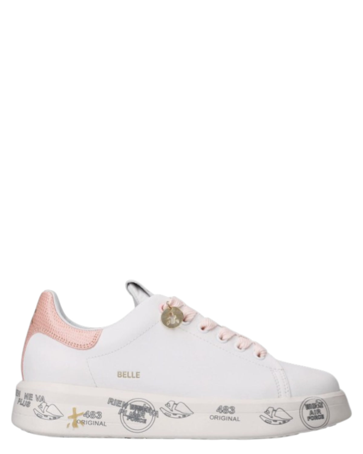 Premiata Belle 8159 Sneakers in Pelle – Suola 4,2 cm con Fondo Grafico