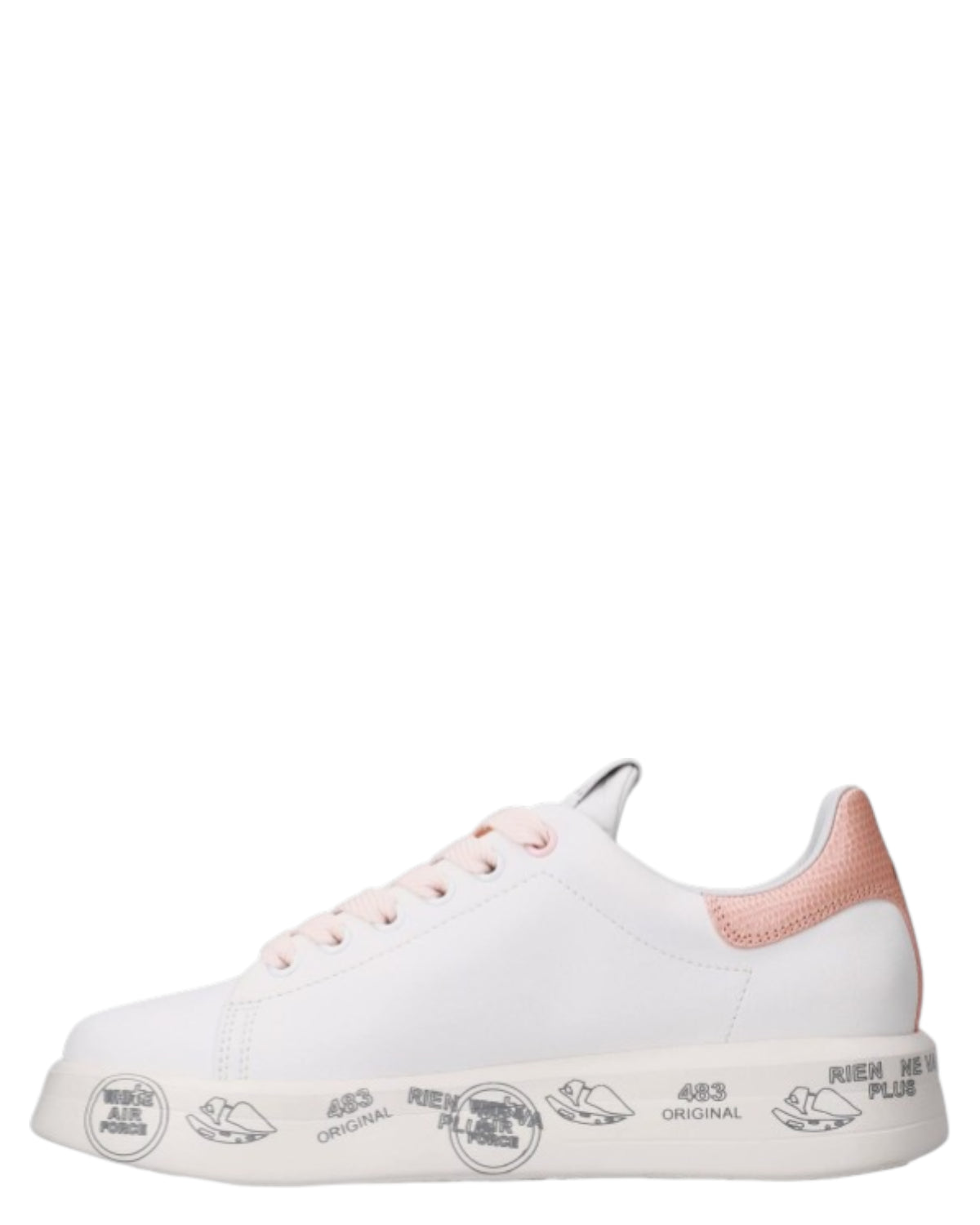 Premiata Belle 8159 Sneakers in Pelle – Suola 4,2 cm con Fondo Grafico