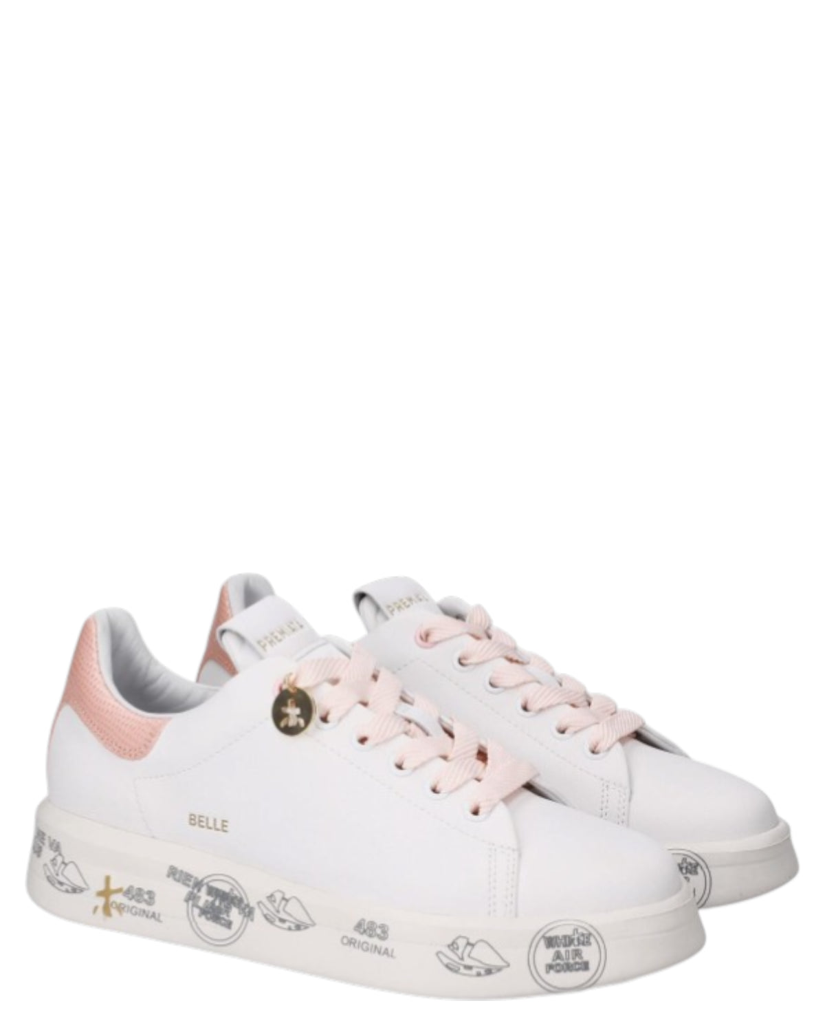 Premiata Belle 8159 Sneakers in Pelle – Suola 4,2 cm con Fondo Grafico