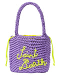 Borsa a Spalla Uncinetto Viola con Ricamo-Borse a spalla-Mc2 Saint Barth-Vittorio Citro Boutique