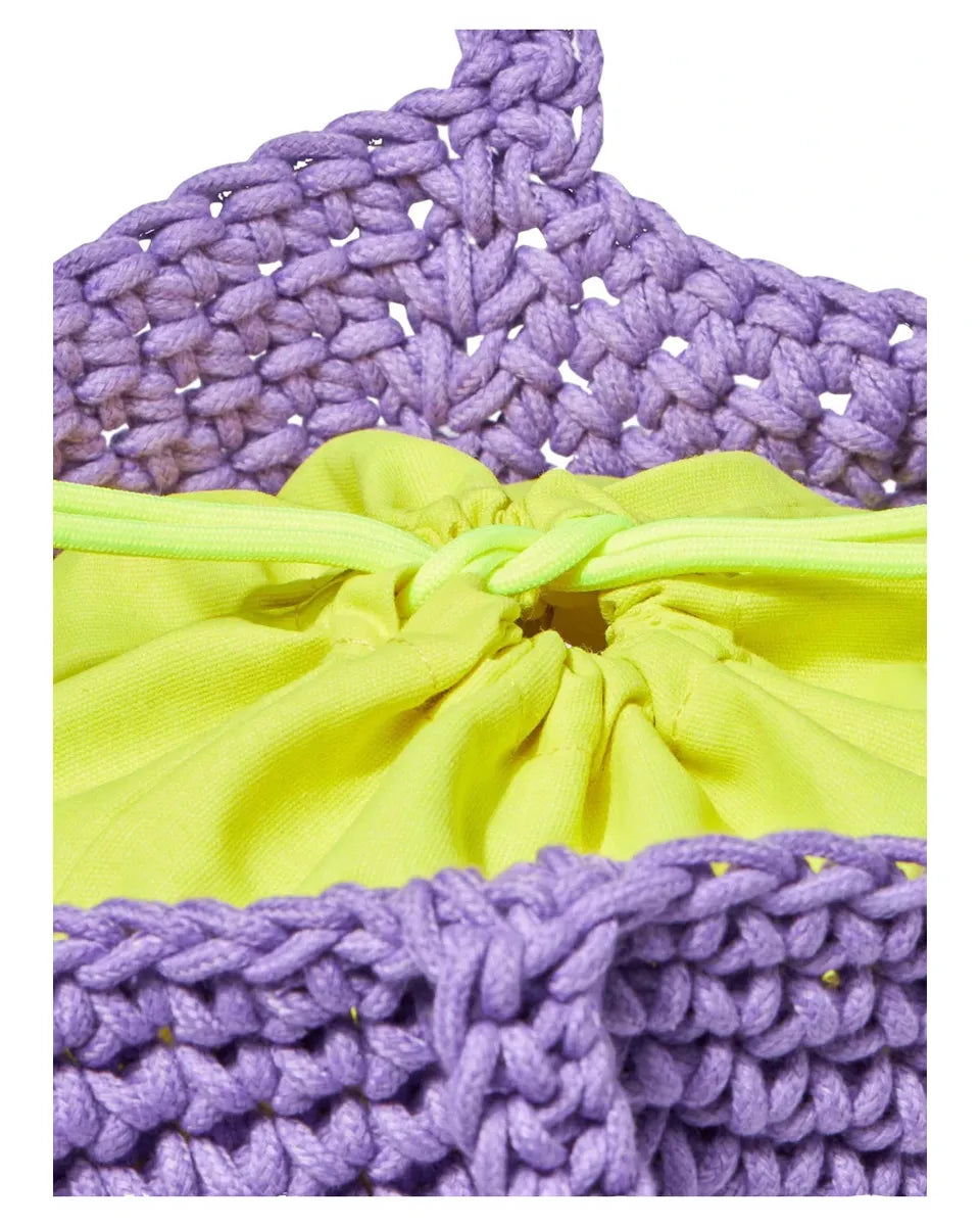 Borsa a Spalla Uncinetto Viola con Ricamo-Borse a spalla-Mc2 Saint Barth-Vittorio Citro Boutique