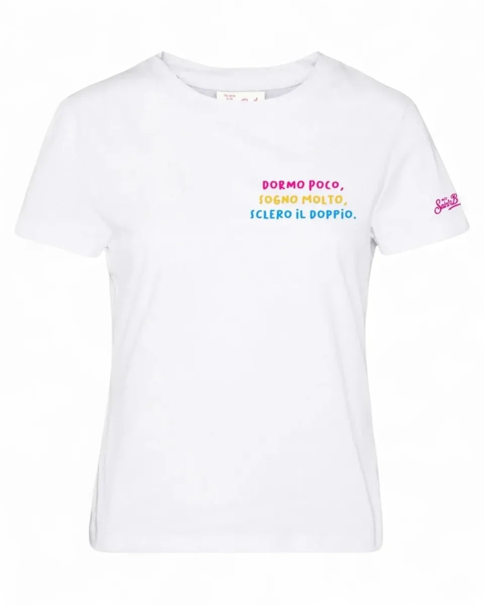 T-shirt Emilie in Cotone Bianco-Mc2 Saint Barth-T-shirt-Vittorio Citro Boutique