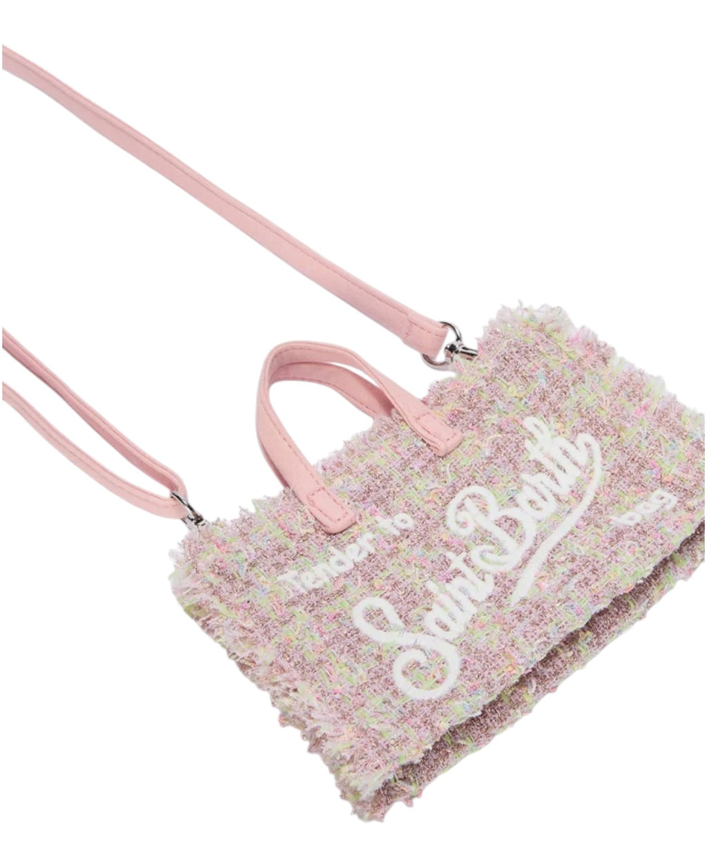 Telefoontas van tweed en lurex