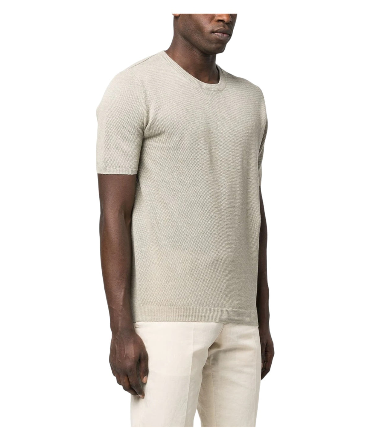 Girocollo in punto piquet-T-shirt-Roberto Collina-Vittorio Citro Boutique