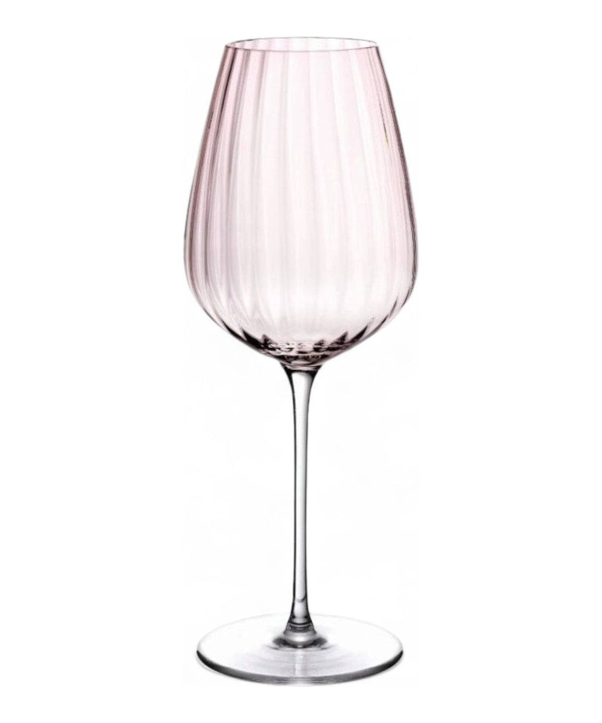 Set 2 calici da vino bianco Round Up rosa antico NUDE in cristallo senza piombo