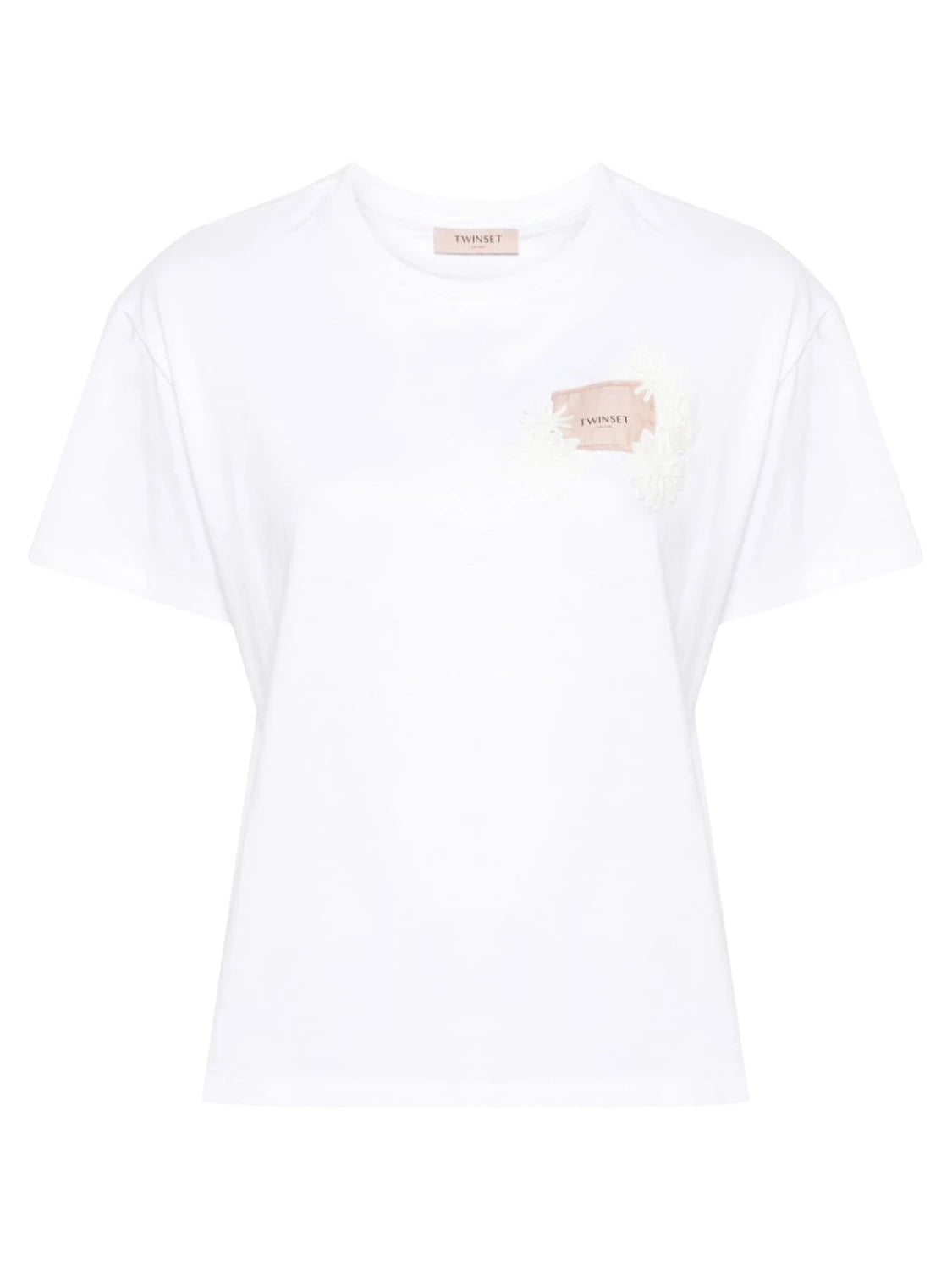 T-shirt con etichetta logo e ricamo-Marella-T-shirt-Vittorio Citro Boutique