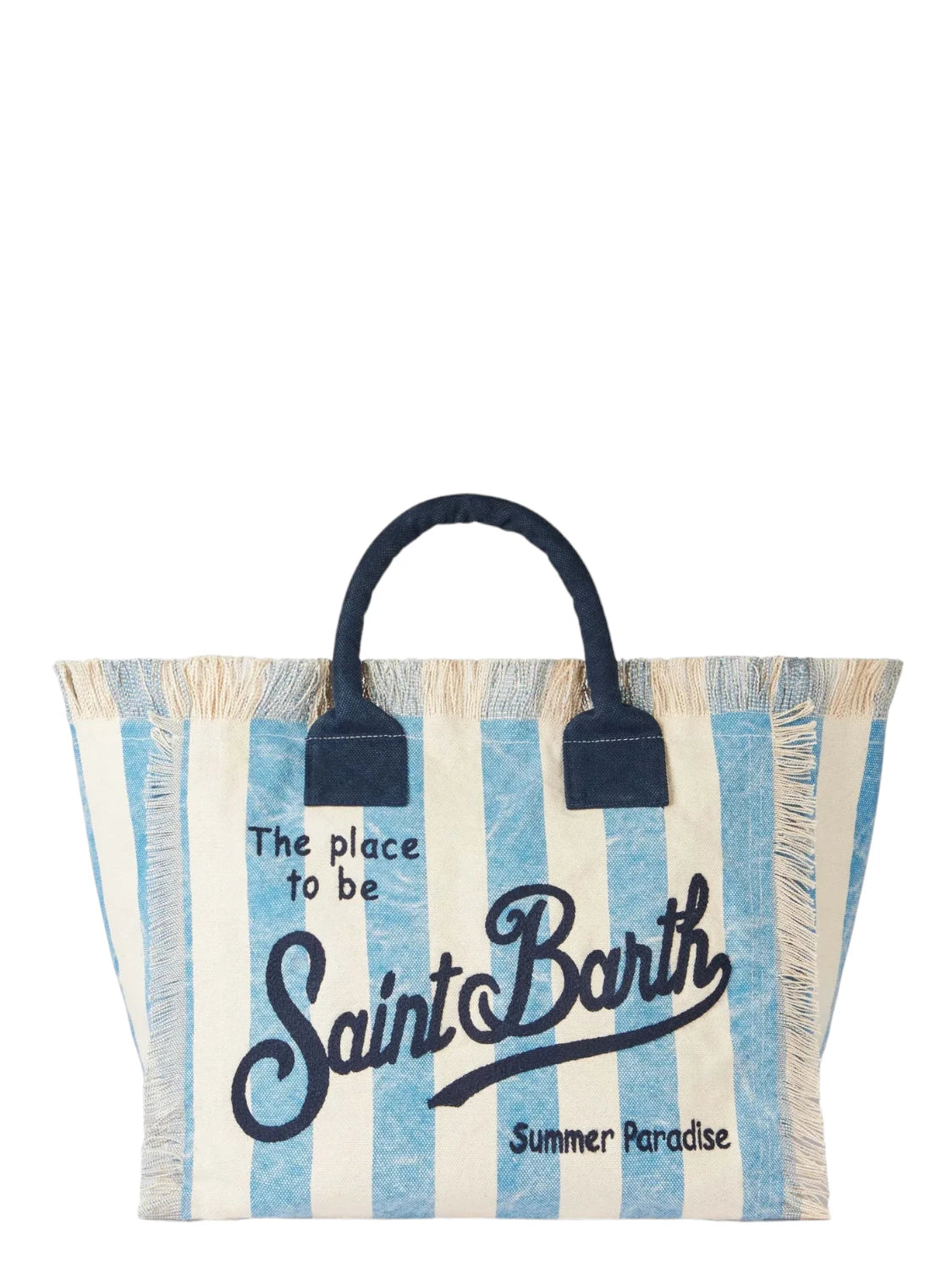 Borsa Vanity in canvas con stampa Saint Barth-Mc2 Saint Barth-Borse a spalla-Vittorio Citro Boutique