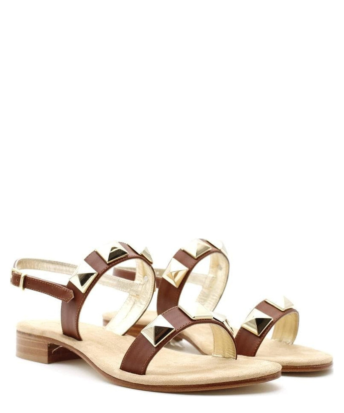 Sandali capri doppi fascia con borchie 2