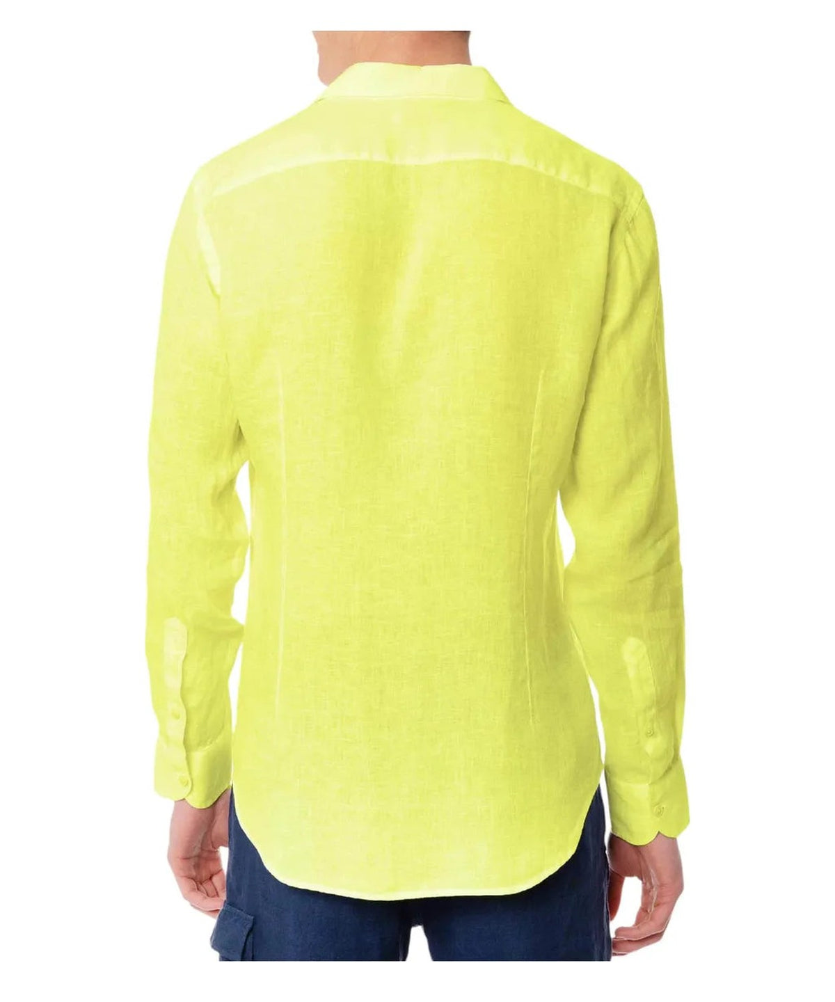 Camicia Uomo Pamplona in Lino Giallo Fluo-Camicie-Mc2 Saint Barth-Vittorio Citro Boutique
