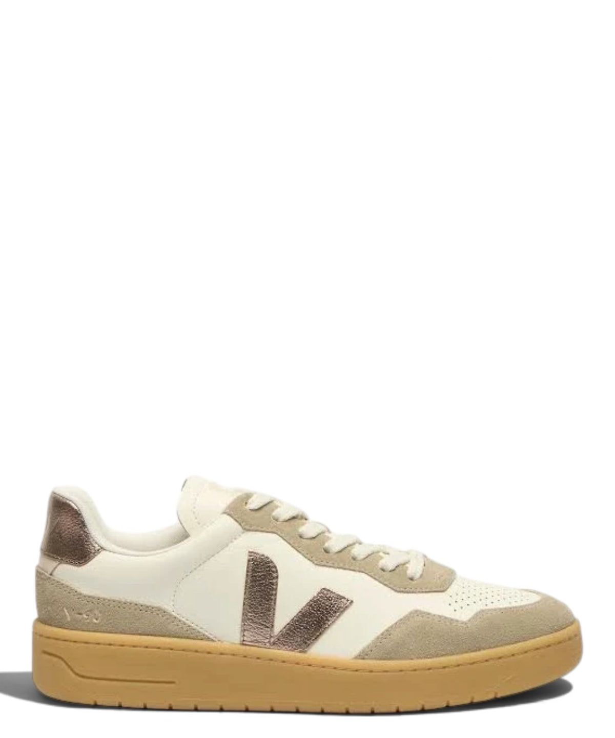 VEJA V-90 Leather Pure Bronze Sneaker in Pelle