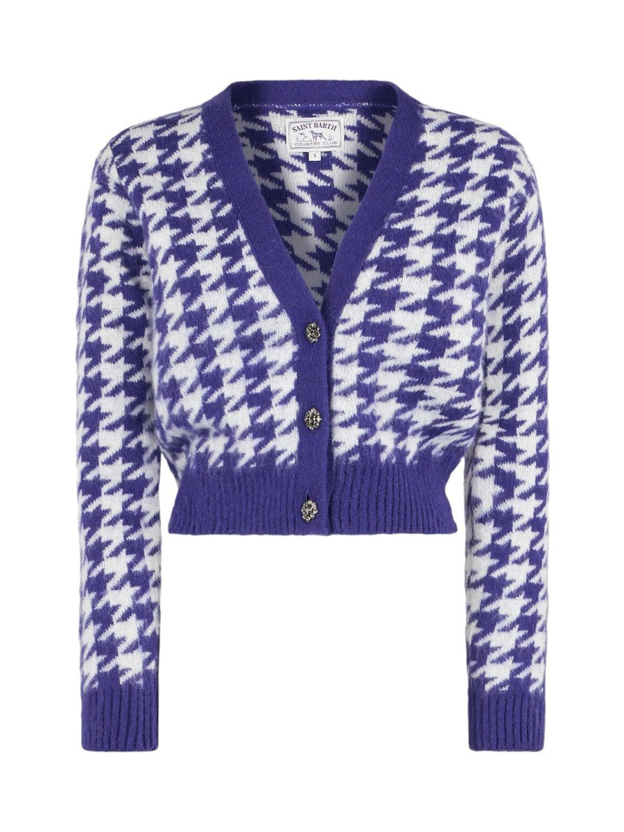 Cardigan crop da donna con bottoni gioiello-Mc2 Saint Barth-Maglieria-Vittorio Citro Boutique