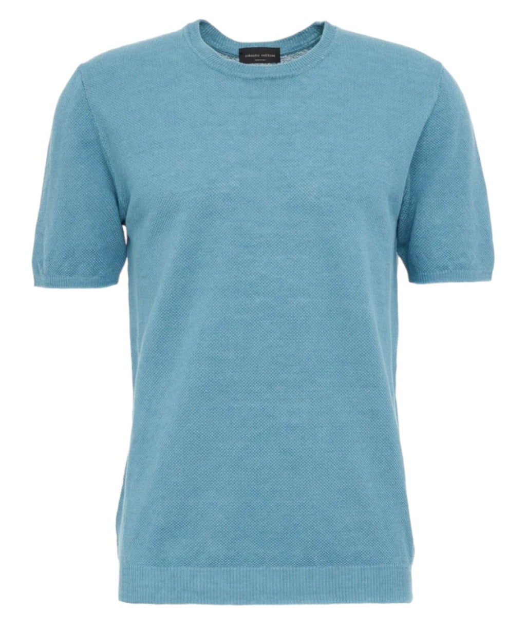Girocollo in punto piquet-T-shirt-Roberto Collina-Vittorio Citro Boutique