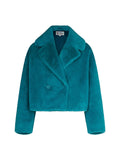 Giacca corta pelosa color verde acqua-Mc2 Saint Barth-Pellicce e shearling-Vittorio Citro Boutique